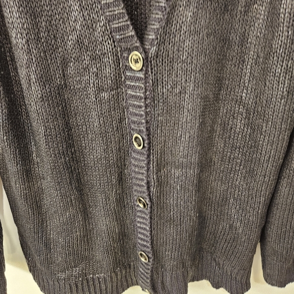 Jones New York Signature Woman Shiny Black Cardigan - NWOT - Size 2XL - Picture 3 of 8